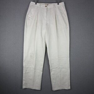 L.L. Bean Womens Cotton Slacks Distressed stained Size 12 Red